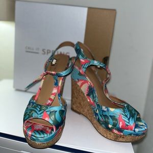 Floral Wedge shoes from Call It Spring size 8. Only worn a couple of minutes.